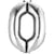 Ballon Géant Chiffre 0 Argent (88 cm)