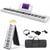 LALAHO - Piano numérique pliable - 88 touches - Bluetooth MIDI - Blanc