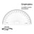 Graphoplex - Rapporteur 1/2 cercle grades Ø 16 cm
