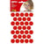 P. 6F GOMMETTES ROND DIAM 20MM ROUGE