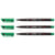 Lot de 3 marqueurs permanents pointe moyenne 1 mm - STABILO - Vert