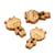 Lot de 6 boutons en bois 2cm x 1,8cm prince