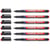 Lot de 6 marqueurs permanents - EDDING - Pointe super fine 0,3 mm - Rouge
