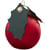 6 Marque-Places Boule de Noël Rouge avec Feuilles de Houx