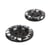 Lot de 6 boutons rond plastique recyclé 4 trous noir
