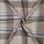 Tissu Lin Viscose Tartan Ecossais sur fond Taupe