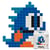 Kit mosaïque DIY pixel art - Dragon kawaii - Mini