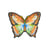 Ecusson thermocollant papillon dégradé orange 5.5x4.5cm