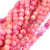 Fil de 46 perles ronde naturelle jade teintée fabrication bijoux 8 mm SAUMON FUSHIA