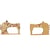 Lot de 3 boutons en bois découpé machine à coudre 17mm x 5mm