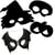 MégaCréa DIY - Masques enfant à gratter halloween noir 16 à 20 cm 4 pièces