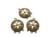 4 Chandeliers ronds ethniques 24*17mm bronze - émail rose et  écru