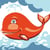 LUC - Kit canevas Soudan Baleine 20x20cm