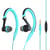 Casque Sport Intra-Auriculaire Pour Running Avec Micro Et Crochets Ajustables Bleu YONIS