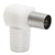 Force Power Fiche TV Coaxial 9.52mm Coudée Femelle Antiparasitage Blanc