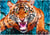 Puzzle 600 pièces - Crazy Shapes - Facing a tiger - Trefl