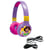 Casque 2 en 1 Bluetooth® et Filaire confortable et pliable avec limitation de son, design Dora