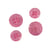 Bouton rond pailleté rose