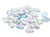 40 PERLES STRASS cabochon GOUTTE a coller acrylique transparent Reflets Multicolores 10 x 14 mm