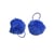 Pompon fourrure artificielle 50x60mm bleu fluo