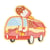 Ecusson thermocollant food truck glaces 4cm x 4,5cm