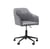 Chaise à Roulettes en Velours Gris sur Pied Chromé Réglable avec Accoudoirs Tendance et Design Vintage et Glamour pour Coin Bureau Beliani