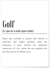 Affiche Définition Golf | A3 : 29,7x42cm