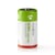 Nedis Lot de 2 Piles Rechargeables NiMH-C 1.2V DC 4000mAh HR14 Préchargées