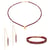 Collier, bracelet et boucles d'oreilles Lumia en pierres Grenat