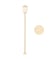 Lampadaire miniature - 2,5 x 22,5 cm - pour le monde des Lutin - Rico Design Bois