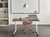 Bureau Marron Foncé et Blanc Structure en Métal Pliant Rectangulaire 120 x 60 cm avec Roulettes Style Moderne