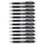 Lot de 12 Rollers encre gel Uni-Ball Impact Signo Broad UMN152/10S – Noir
