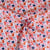 Tissu Coton imprimé Swigo Caramel et rose sur fond Blanc