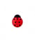 Carte de 4 boutons Coccinelles à queue 14mm - Prym Rouge