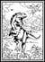 Tableau velours a colorier LE TYRANOSAURE TREX Sericolor