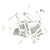 40 Attaches parisiennes rondes couleurs blanches Nellie Snellen