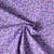 Tissu Voile de Coton digital imprimé Lavande fleurie sur fond Violet