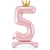 Ballon Debout - Chiffre 5 Rose