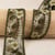 Bobine 10m galon fleurs brodées 45mm Vert Anis