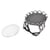 Chaton métal, Bague av.bord déco, argent ancien, 1,8x2,5cm, avec cabochon, 1 Set