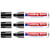 Lot de 3 marqueurs permanents - EDDING - Pointe large 4-12 mm - Noir