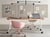 Bureau Marron et Blanc Structure en Métal Pliant Rectangulaire 180 x 60 cm avec Roulettes Style Moderne