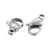 5 Fermoirs mousquetons acier inoxydable 304 argenté 12 x 7 mm - creation bijoux perles