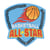 Ecusson thermocollant blason sport basketball 5,5cm x 5cm
