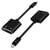 Avizar Adaptateur Audio et Charge pour iPhone vers Lightning et Jack 3.5mm Femelle Noir