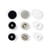 Prym Love Boutons pression plastique 12.4mm marine/gris/blanc