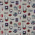 Tissu Toile de Coton Nippon sur fond Naturel