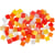 Mini-mosaïques, dim. 5x5 mm, ép. 2 mm, harmonie rouge/orange, 25 gr/ 1 Pq.