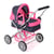 Poussette pour poupée SMARTY Rose bleu marine avec pois