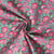 Coupon Tissu Coton imprimé Arty Mirelda fleurs vintage Roses sur fond Bleu - Par coupon de 3 mètres